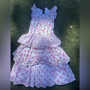 LoveShackFancy Pink Floral Kids Dress